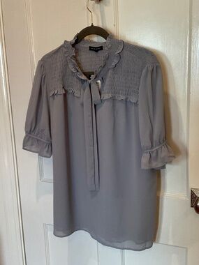 Romantic PLEIONE blouse in grey, XL new with tags